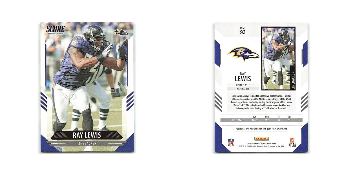 Ray Lewis 2021 Score #93 Baltimore Ravens Football Card NM