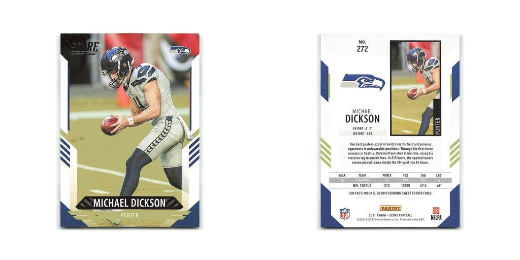 Michael Dickson 2021 Score #272 Seattle Seahawks Football Card NM