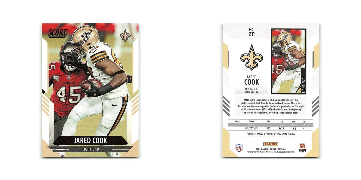 Jared Cook 2021 Score #211 New Orleans Saints Football Card NM