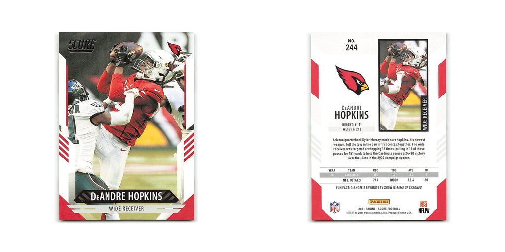 DeAndre Hopkins 2021 Score #244 Arizona Cardinals Football Card NM