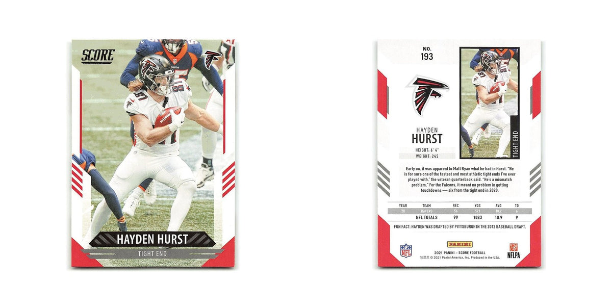Hayden Hurst 2021 Score #193 Atlanta Falcons Football Card NM
