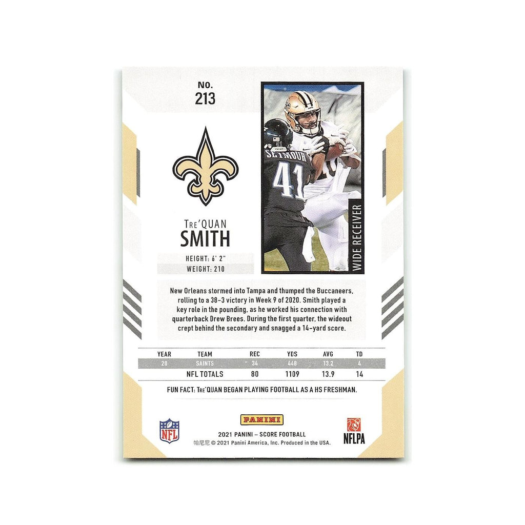 Tre'Quan Smith 2021 Score #213 New Orleans Saints Football Card NM