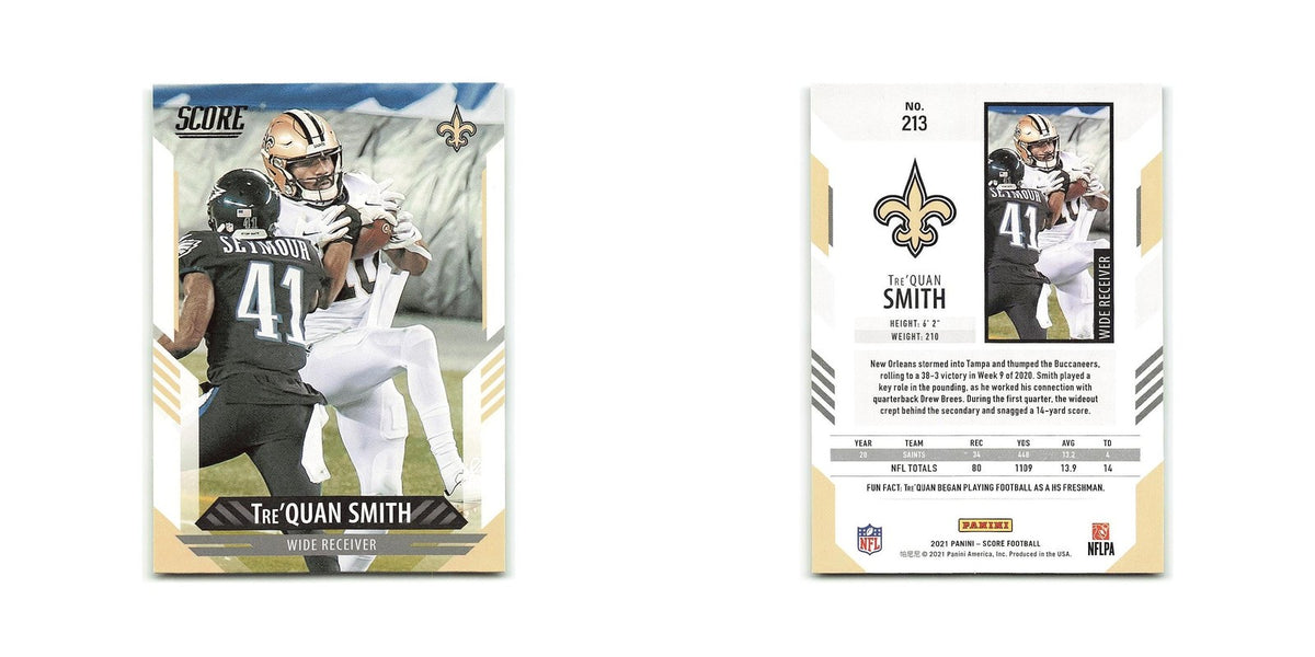 Tre'Quan Smith 2021 Score #213 New Orleans Saints Football Card NM