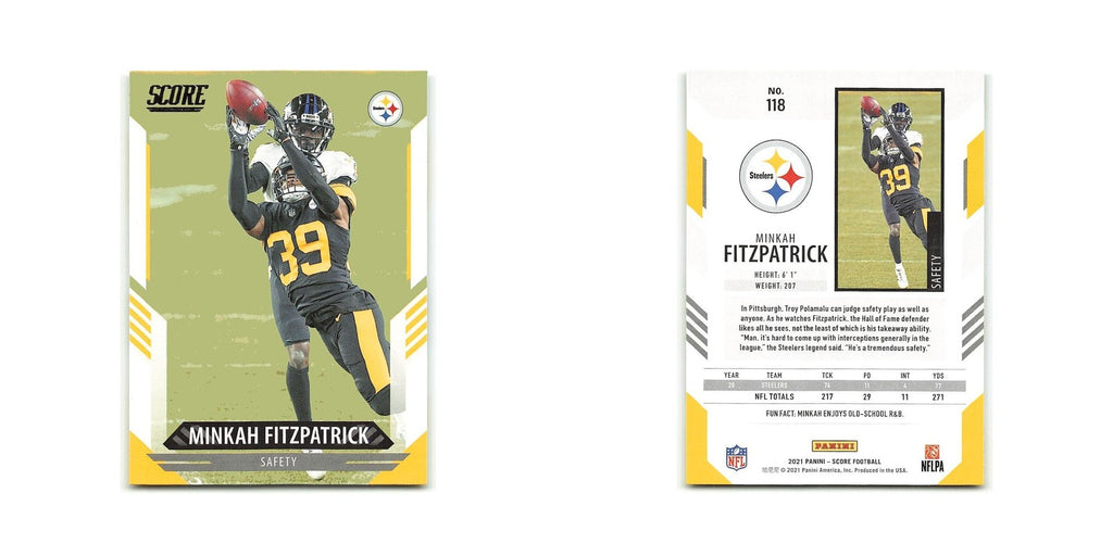 Minkah Fitzpatrick 2021 Score #118 Pittsburgh Steelers Football Card NM