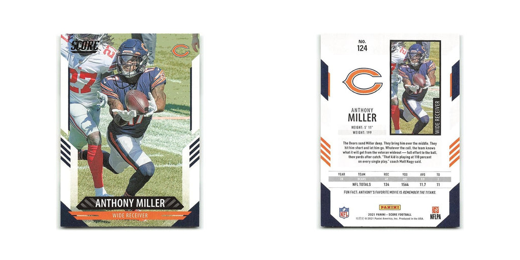 Anthony Miller 2021 Score #124 Chicago Bears Football Card NM