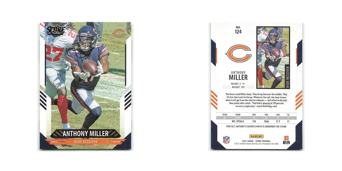Anthony Miller 2021 Score #124 Chicago Bears Football Card NM