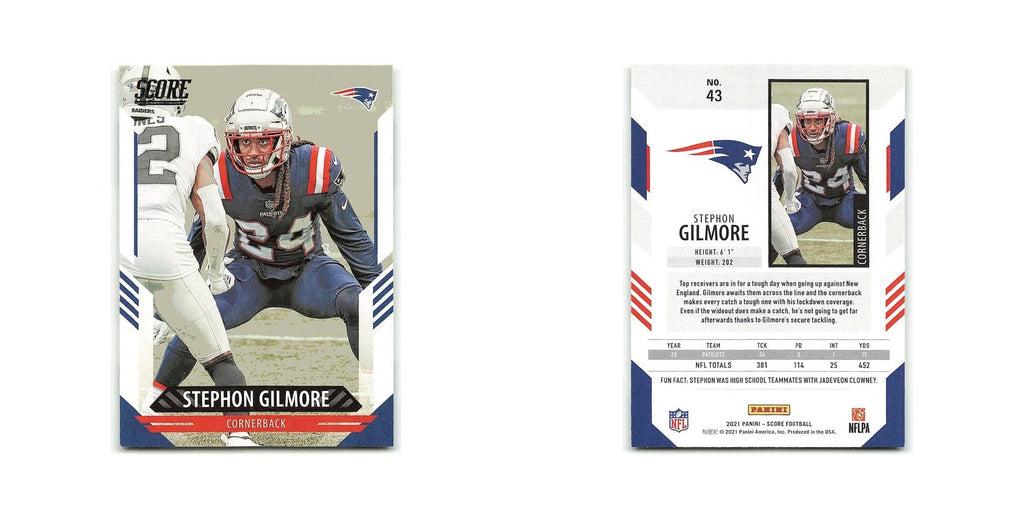 Stephon Gilmore 2021 Score #43 New England Patriots Football Card NM