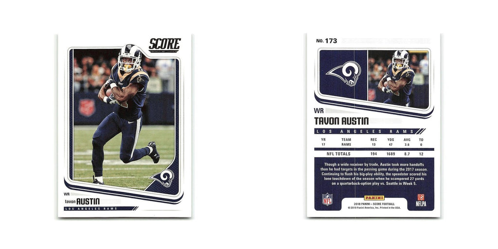 Tavon Austin 2018 Score #173 Los Angeles Rams Football Card NM