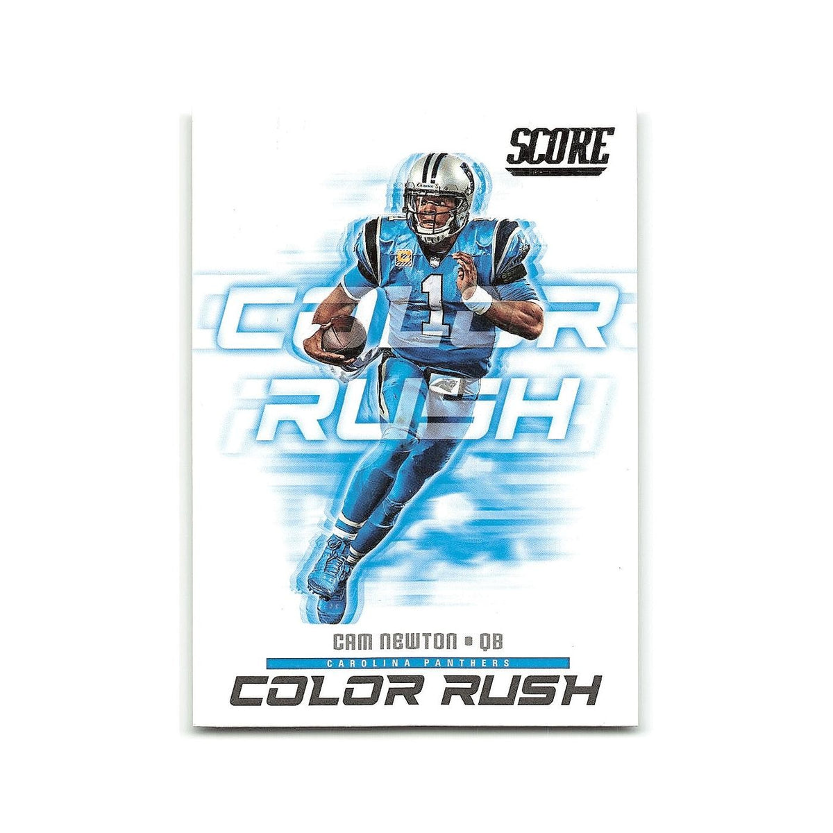 Cam Newton 2018 Score Color Rush #7 Carolina Panthers Football Card NM