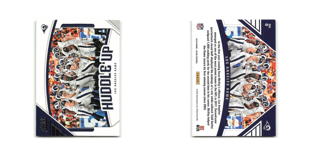 Mcvay 2018 Score  Huddle Up #6 Los Angeles Rams Football Card NM