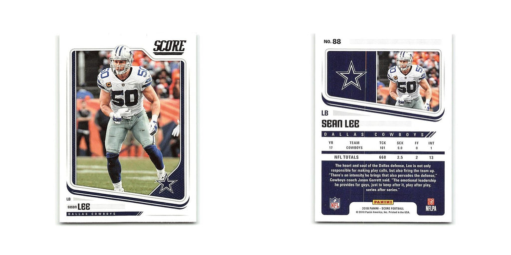 Sean Lee 2018 Score #88 Dallas Cowboys Football Card NM