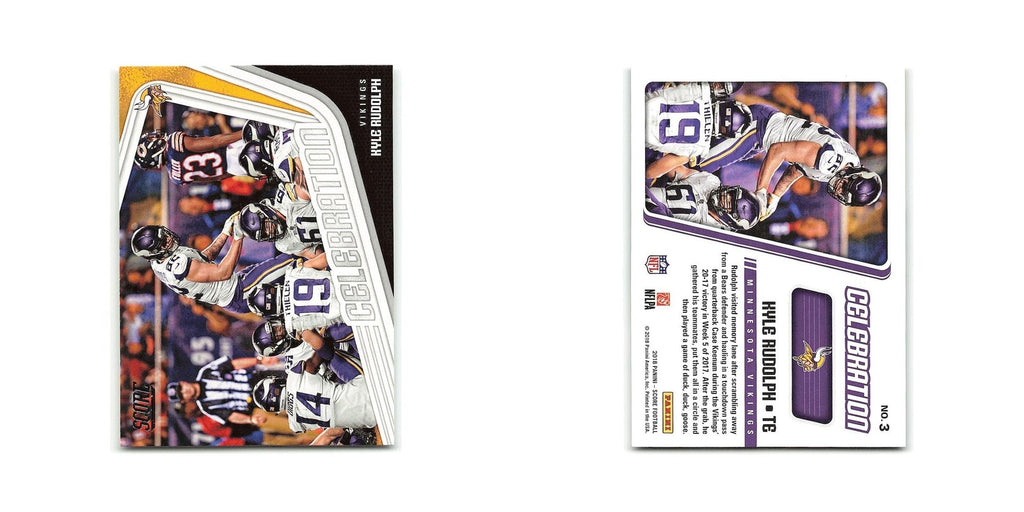 Kyle Rudolph 2018 Score Celebration #3 Minnesota Vikings Football Card NM