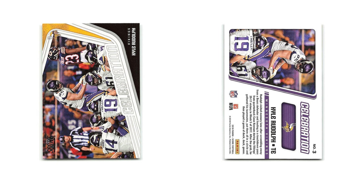 Kyle Rudolph 2018 Score Celebration #3 Minnesota Vikings Football Card NM
