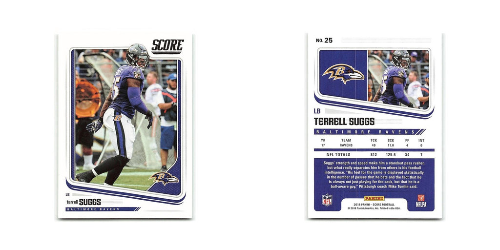 Terrell Suggs 2018 Score #25 Baltimore Ravens Football Card NM