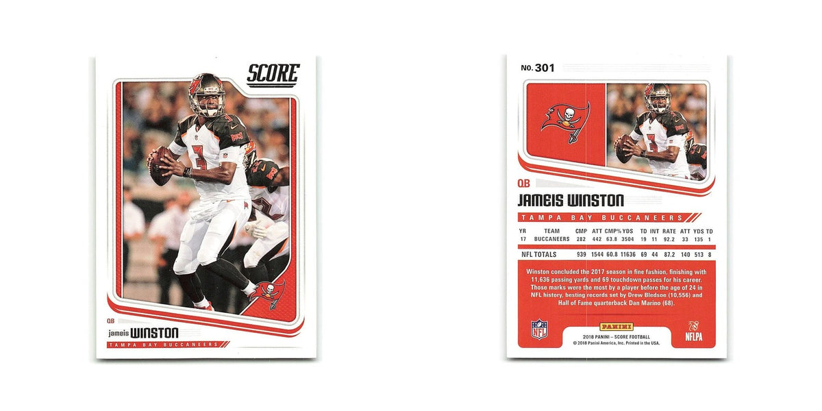 Jameis Winston 2018 Score #301 Tampa Bay Buccaneers Football Card NM