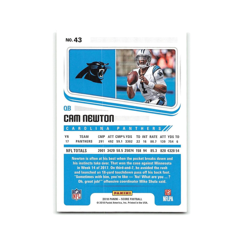 Cam Newton 2018 Score #43 Carolina Panthers Football Card NM