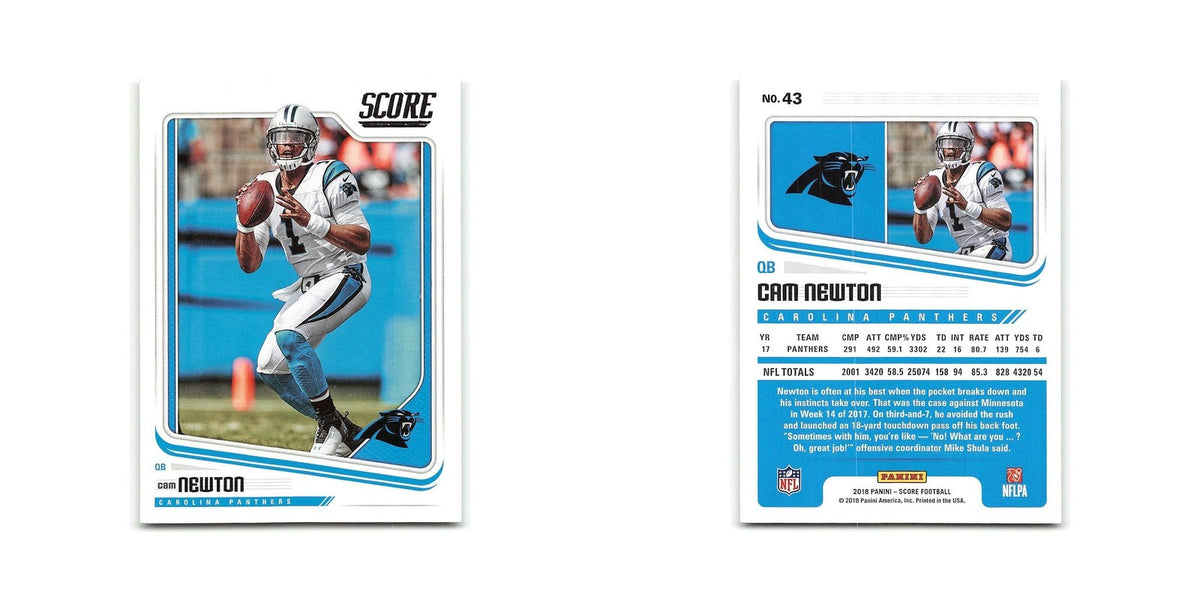 Cam Newton 2018 Score #43 Carolina Panthers Football Card NM