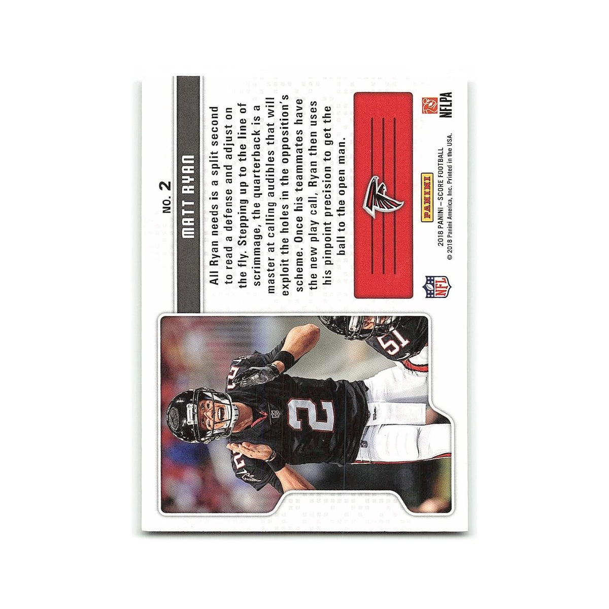 Matt Ryan 2018 Score Signal Callers #2 Atlanta Falcons Football Card NM