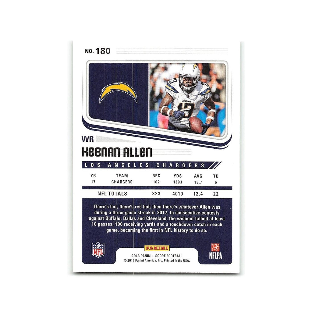 Keenan Allen 2018 Score #180 Los Angeles Chargers Football Card NM