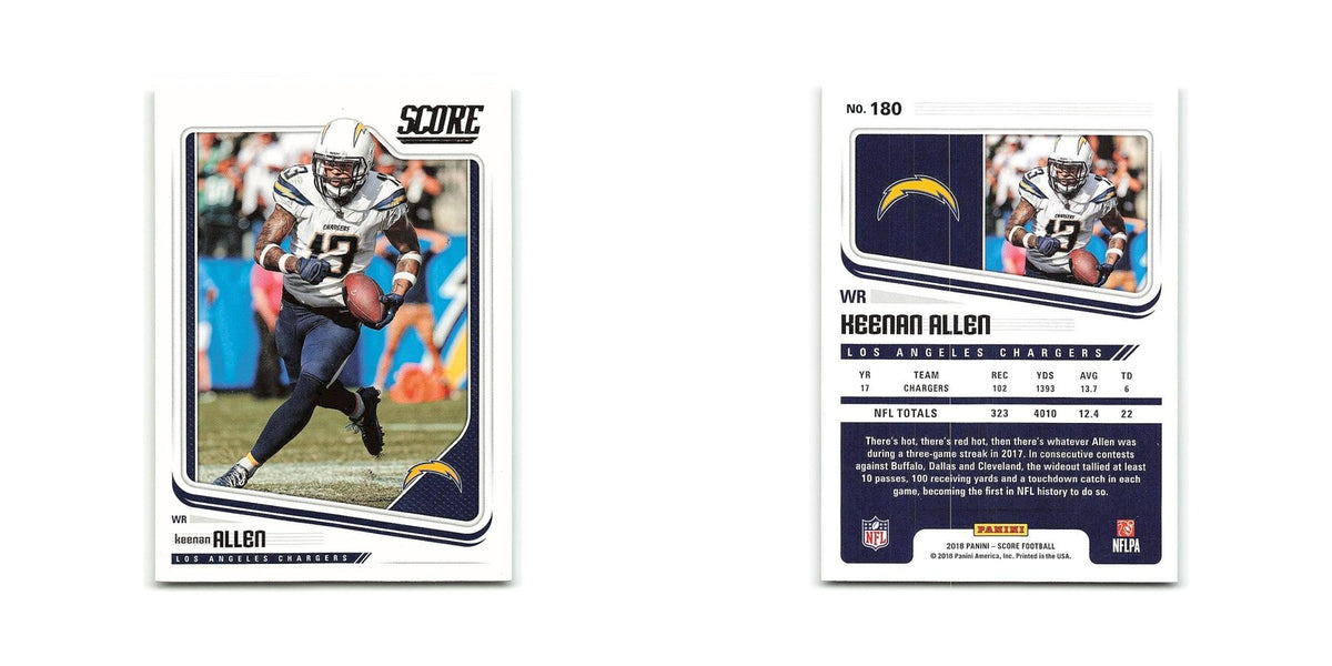Keenan Allen 2018 Score #180 Los Angeles Chargers Football Card NM