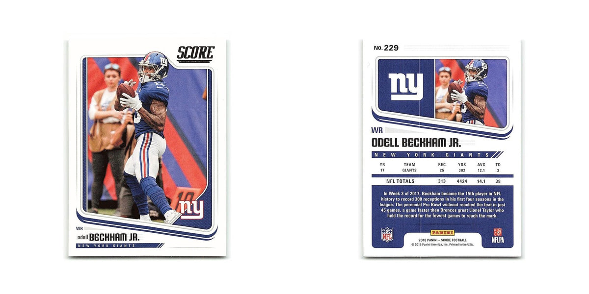 Odell Beckham Jr. 2018 Score #229 New York Giants Football Card NM