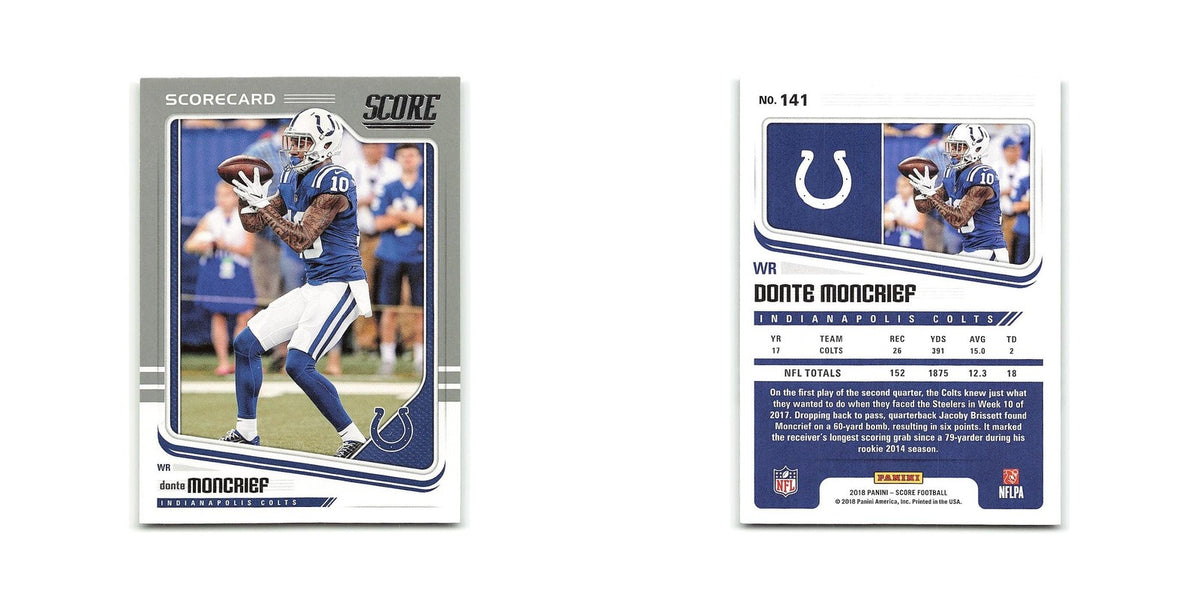 Donte Moncrief 2018 Score Scorecard #141 Indianapolis Colts Football Card NM