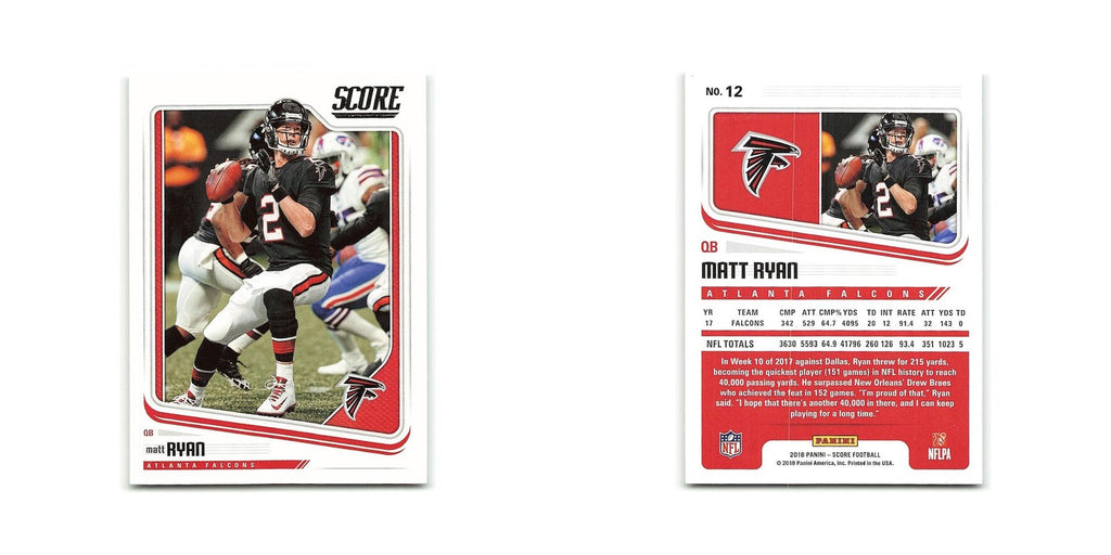 Matt Ryan 2018 Score #12 Atlanta Falcons Football Card NM