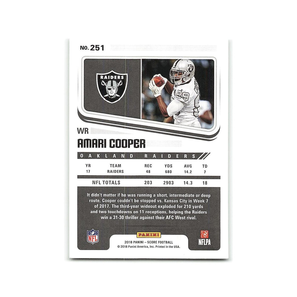 Amari Cooper 2018 Score #251 Oakland Raiders Football Card NM