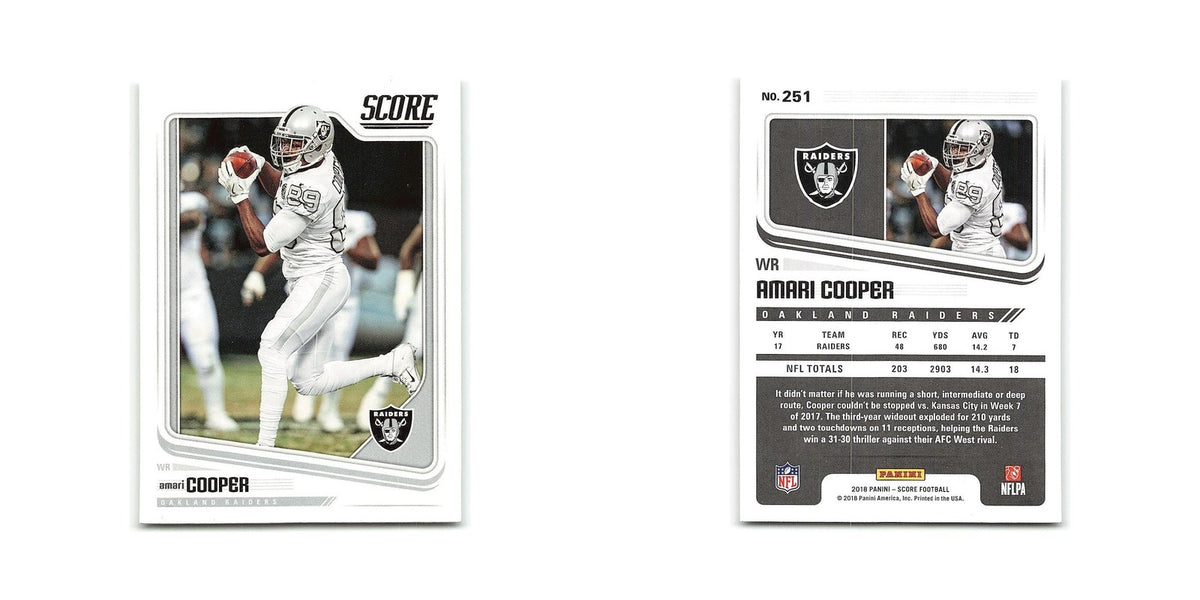 Amari Cooper 2018 Score #251 Oakland Raiders Football Card NM