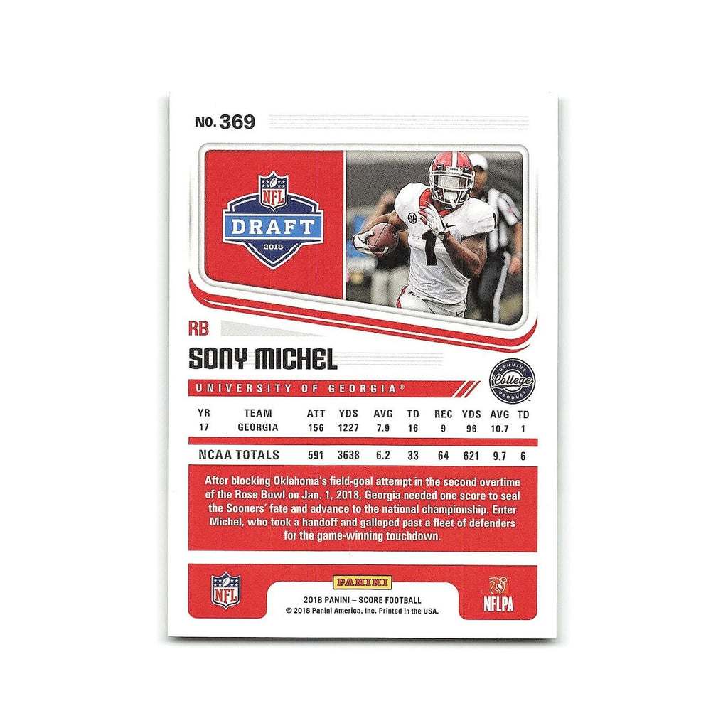 Sony Michel 2018 Score Scorecard #369 Georgia Bulldogs Football Card NM