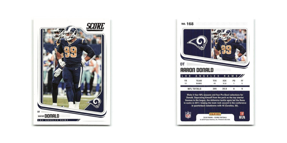 Aaron Donald 2018 Score #168 Los Angeles Rams Football Card NM