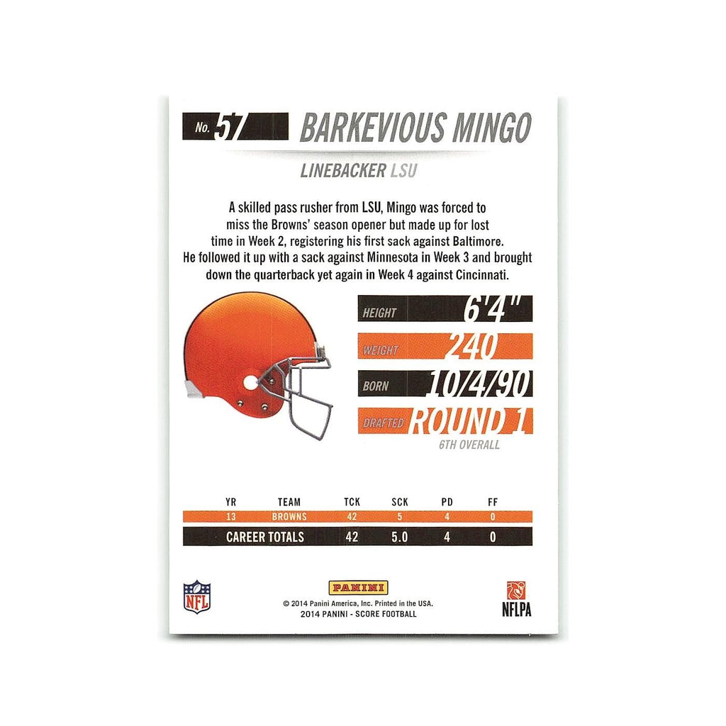 Barkevious Mingo 2014 Score #57 Cleveland Browns Football Card NM