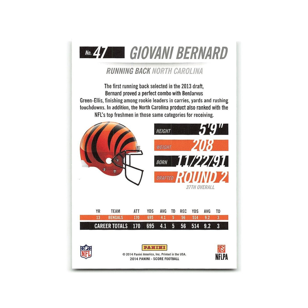 Giovani Bernard 2014 Score #47 Cincinnati Bengals Football Card NM