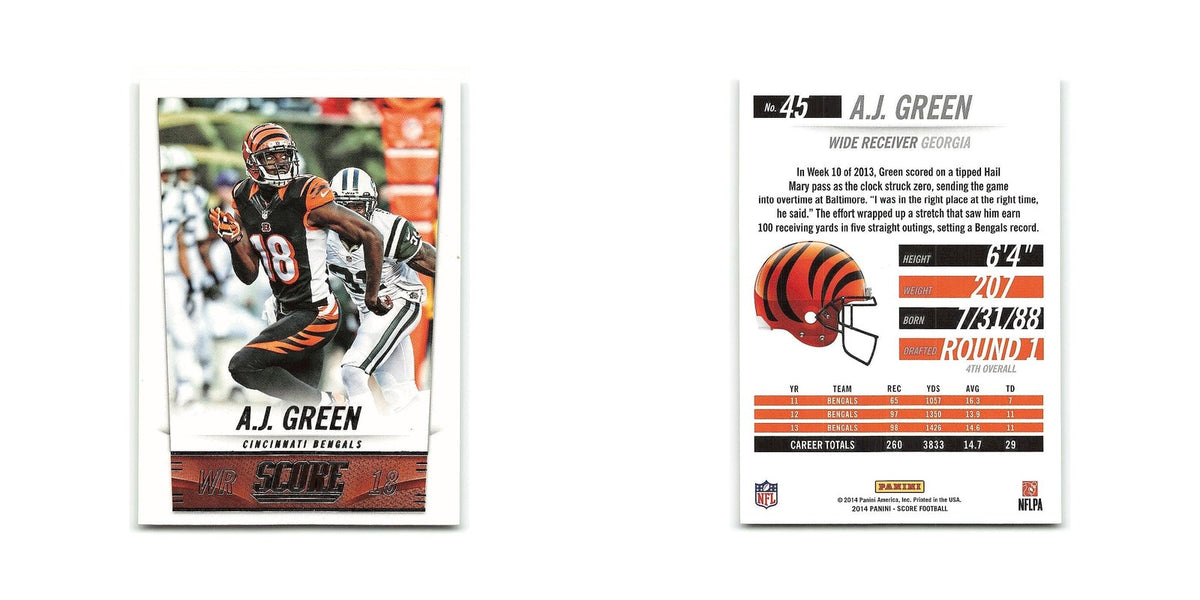 A.J. Green 2014 Score #45 Cincinnati Bengals Football Card NM
