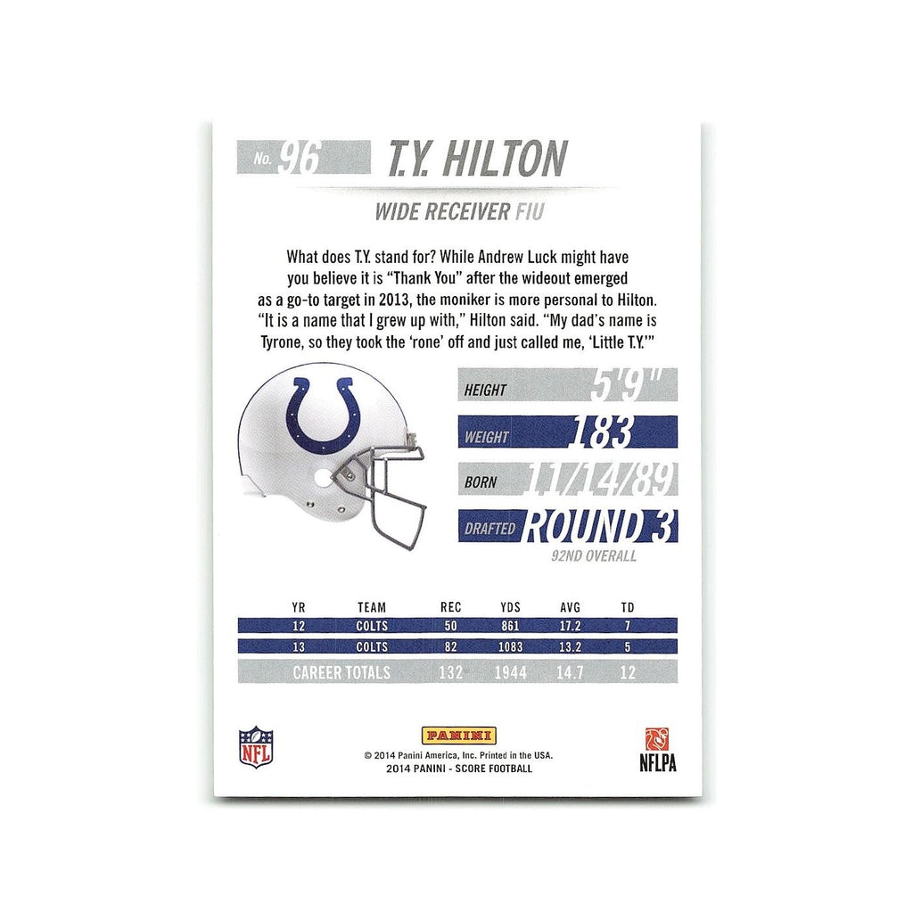 T.Y. Hilton 2014 Score #96 Indianapolis Colts Football Card NM