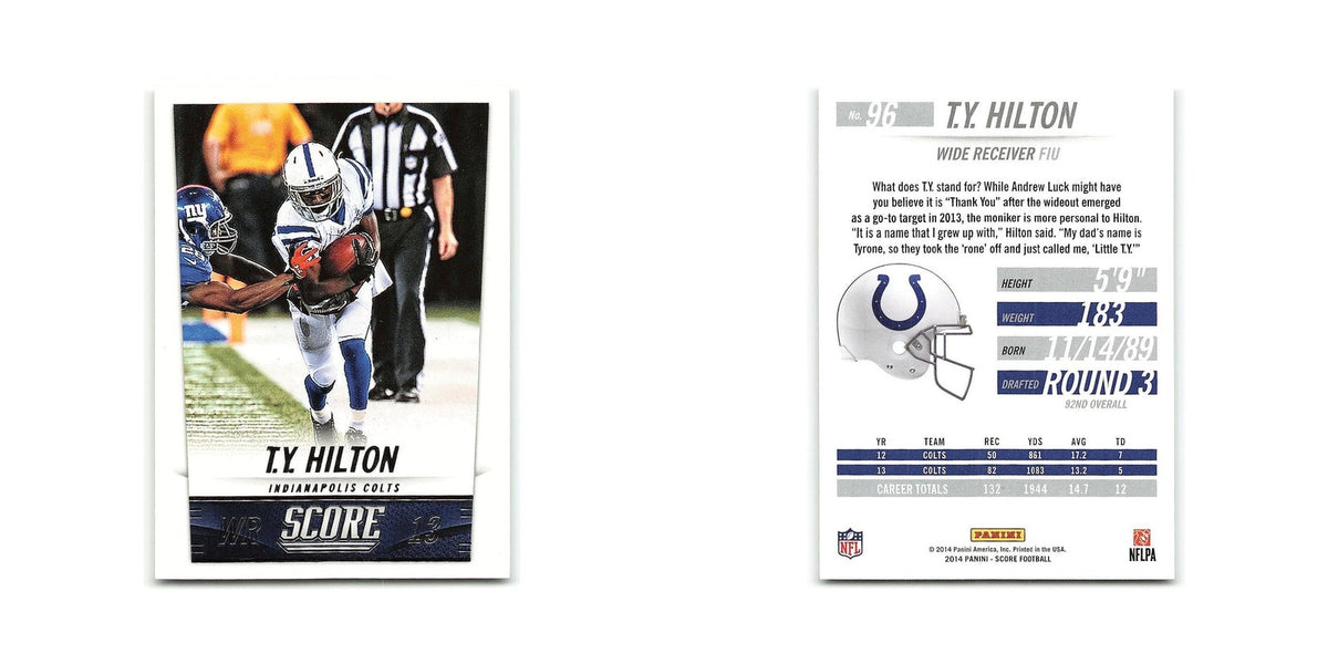 T.Y. Hilton 2014 Score #96 Indianapolis Colts Football Card NM
