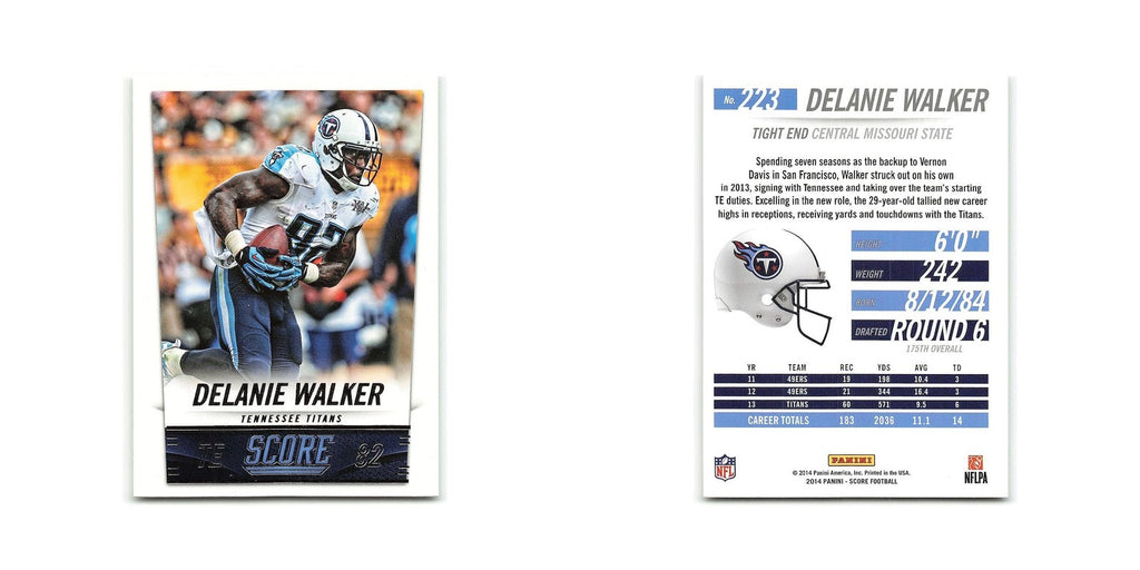 Delanie Walker 2014 Score #223 Tennessee Titans Football Card NM