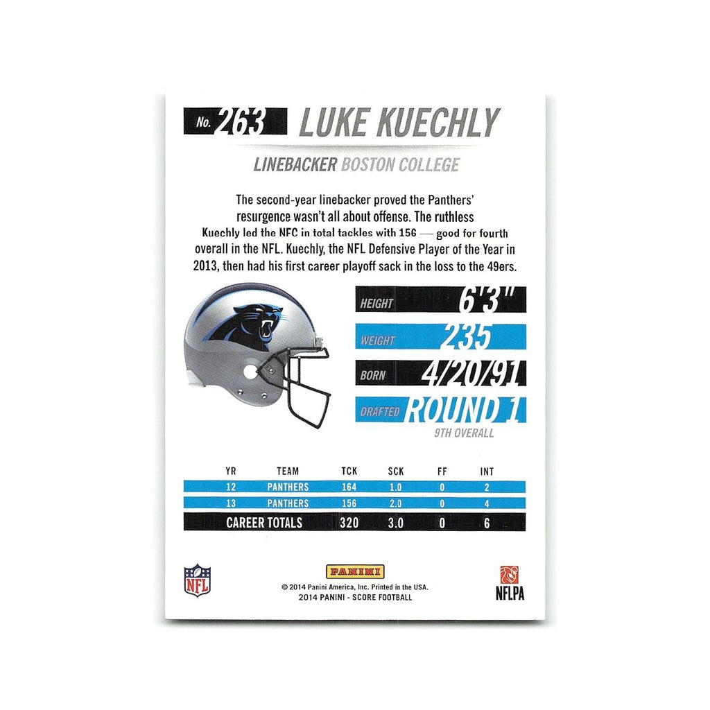Luke Kuechly 2014 Score #263 Carolina Panthers Football Card NM