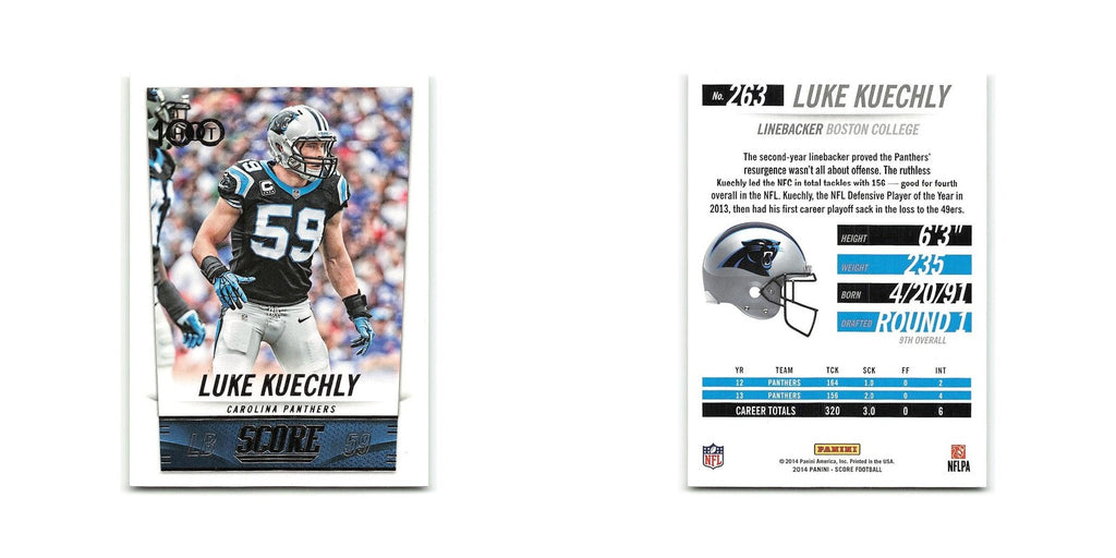 Luke Kuechly 2014 Score #263 Carolina Panthers Football Card NM