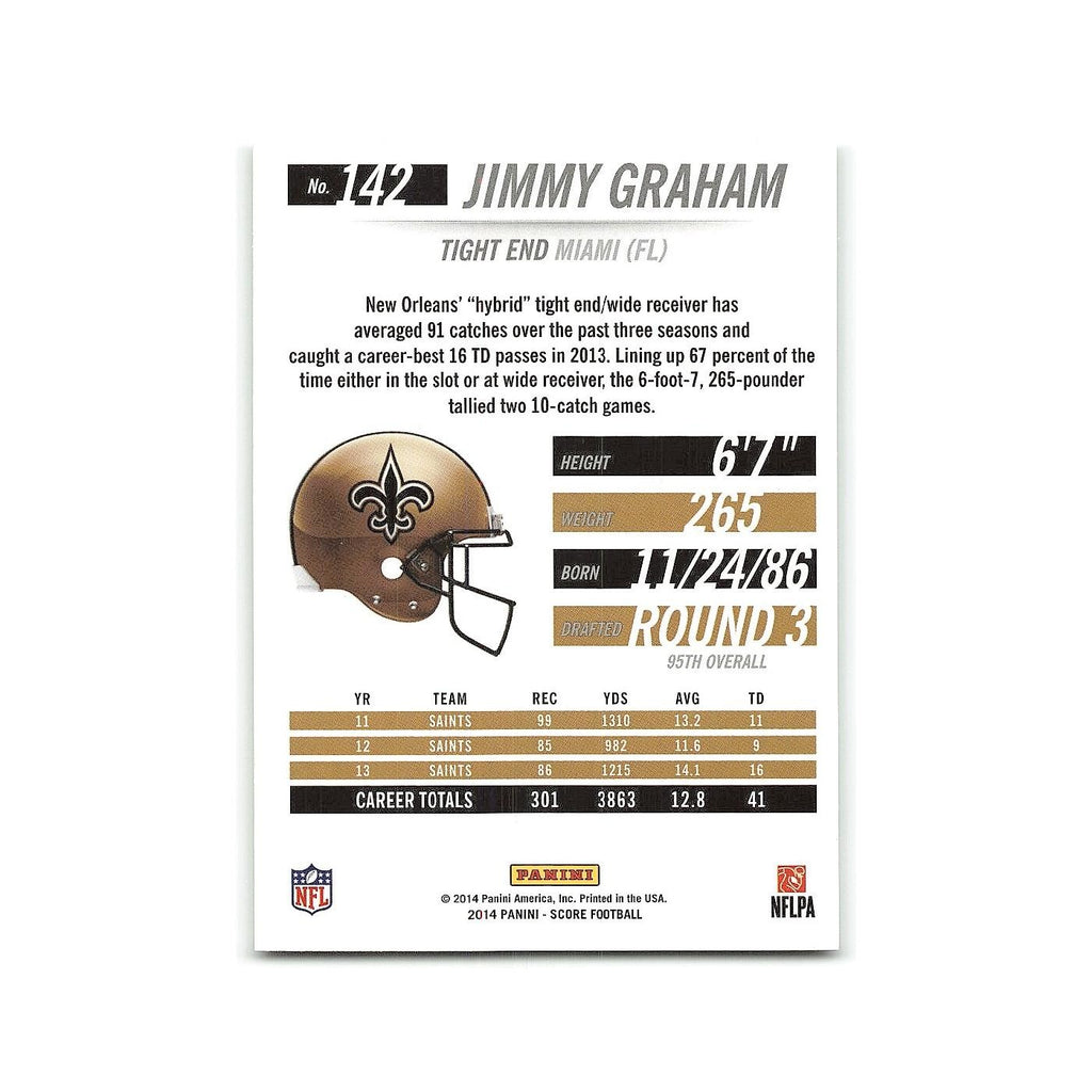 Jimmy Graham 2014 Score #142 New Orleans Saints Football Card NM