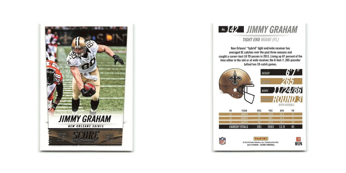 Jimmy Graham 2014 Score #142 New Orleans Saints Football Card NM