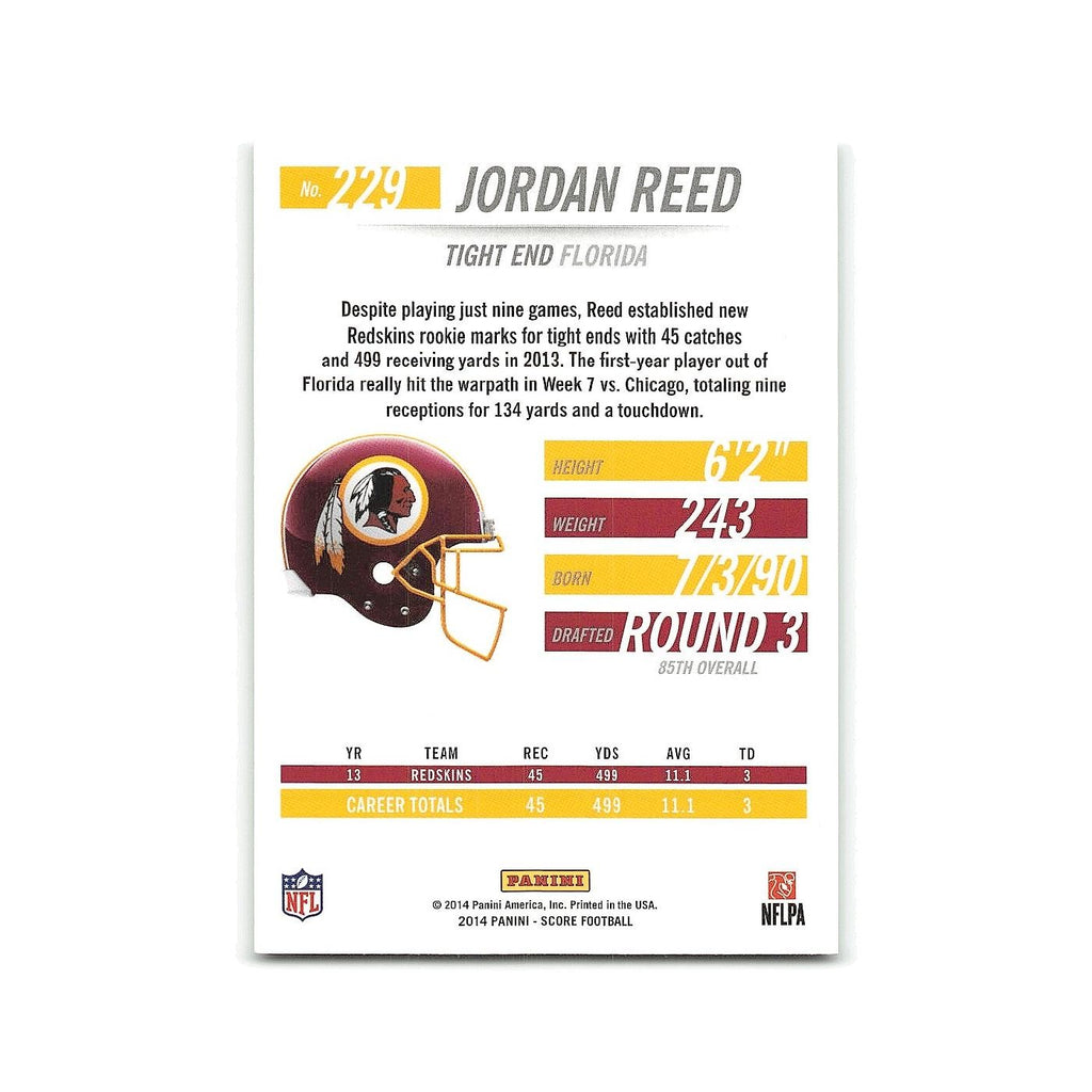 Jordan Reed 2014 Score #229 Washington Redskins Football Card NM