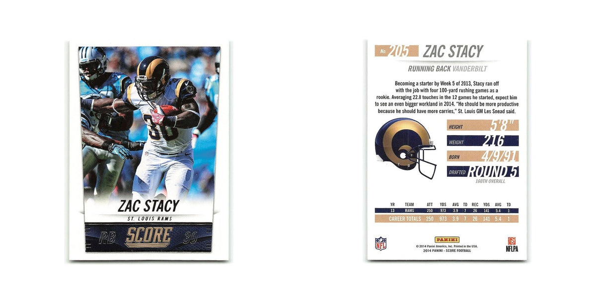 Zac Stacy 2014 Score #205 St. Louis Rams Football Card NM
