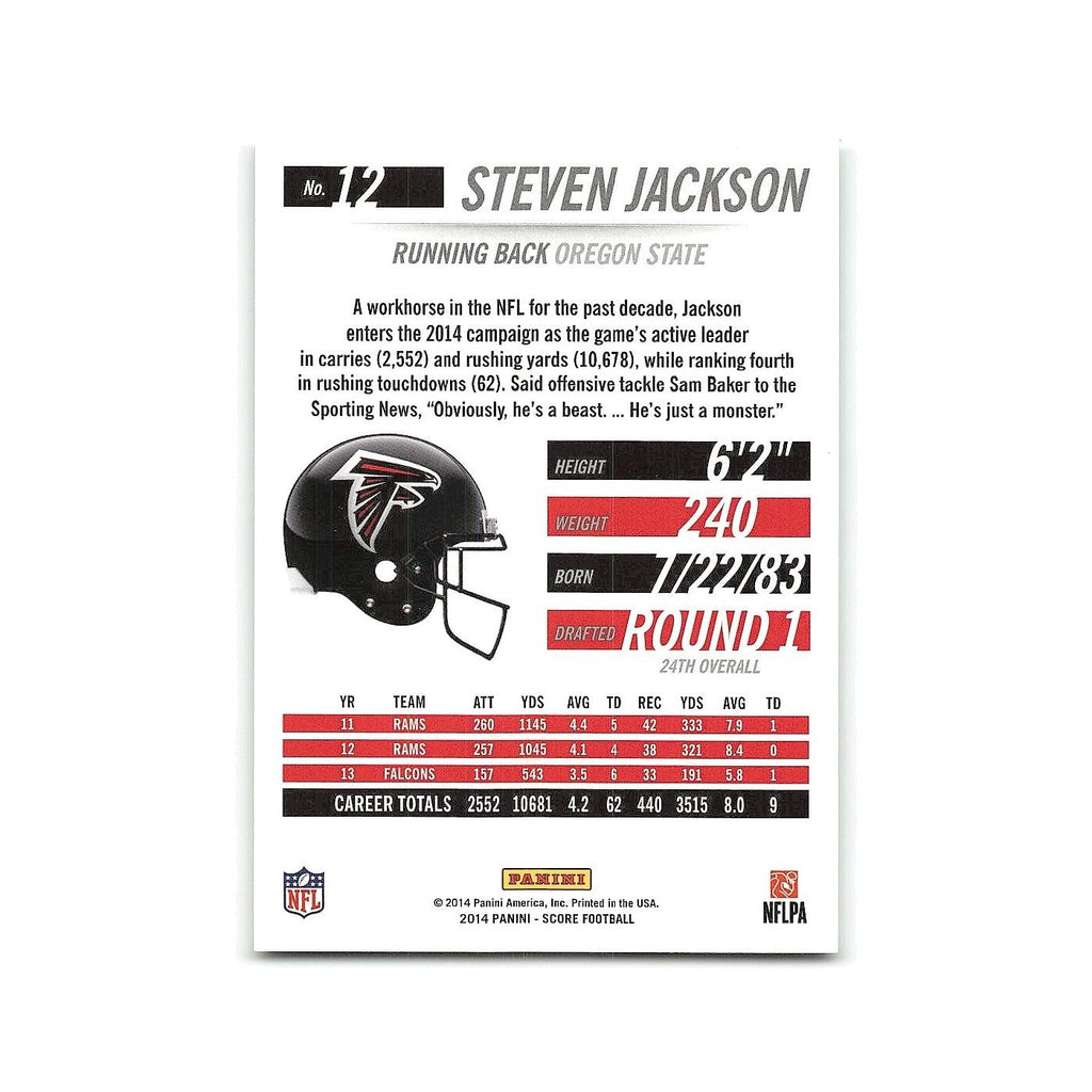 Steven Jackson 2014 Score #12 Atlanta Falcons Football Card NM