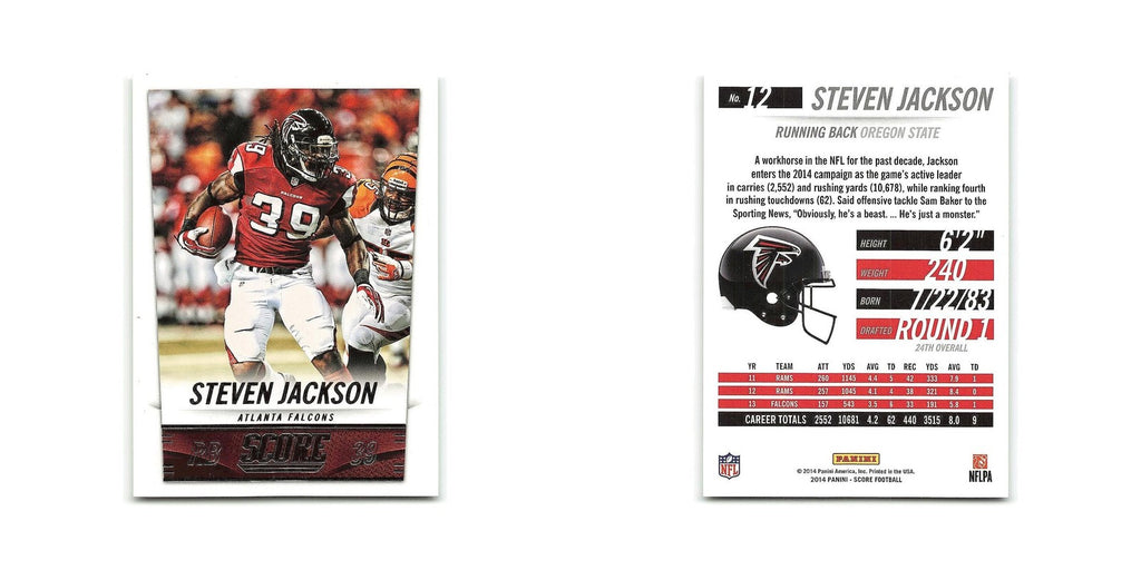 Steven Jackson 2014 Score #12 Atlanta Falcons Football Card NM