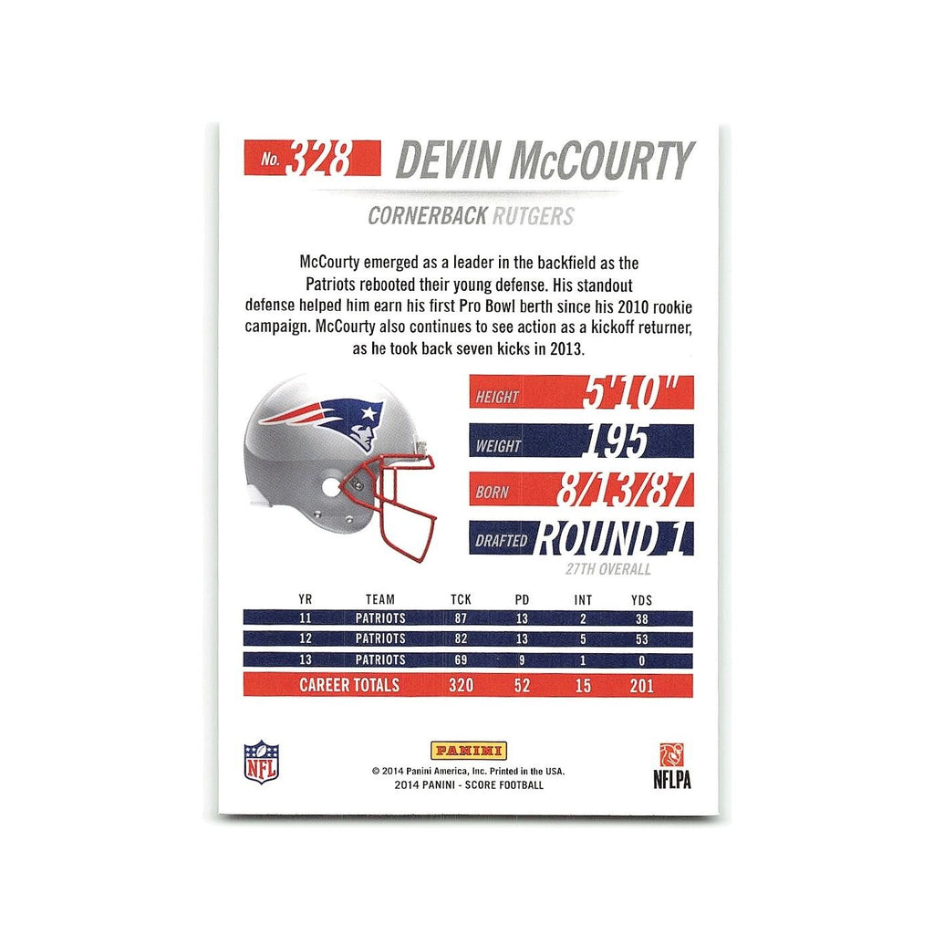 Devin McCourty 2014 Score #328 New England Patriots Football Card NM