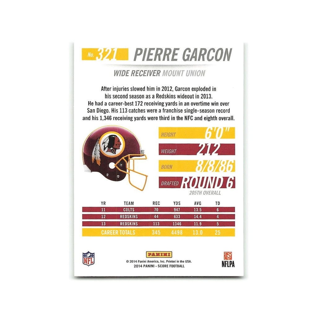 Pierre Garcon 2014 Score #321 Washington Redskins Football Card NM