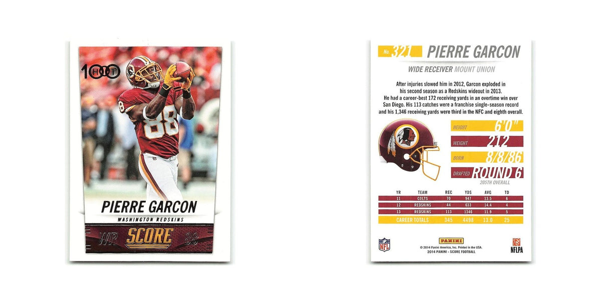 Pierre Garcon 2014 Score #321 Washington Redskins Football Card NM