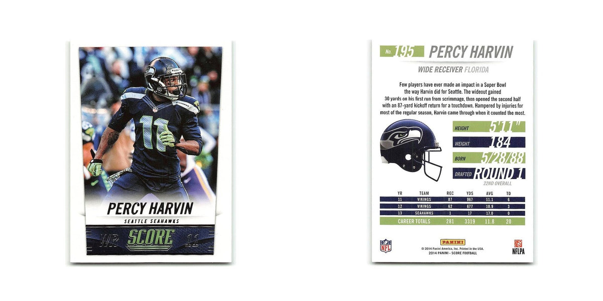 Percy Harvin 2014 Score #195 Seattle Seahawks Football Card NM