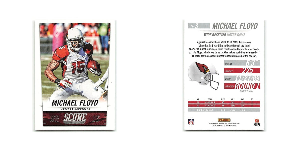 Michael Floyd 2014 Score #3 Arizona Cardinals Football Card NM